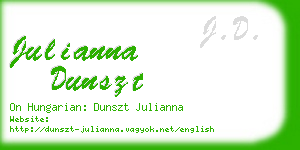 julianna dunszt business card